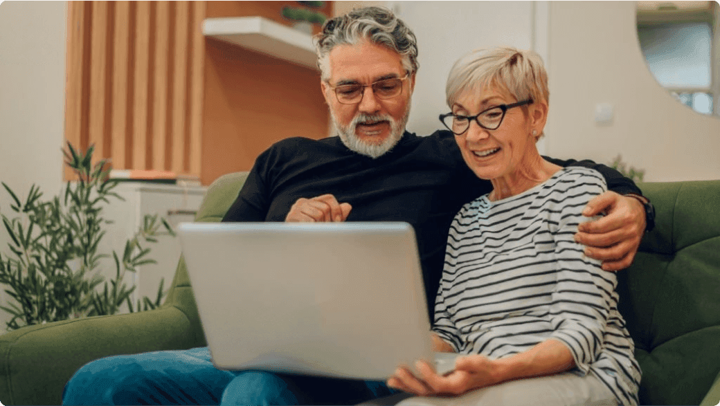 Couple on laptop